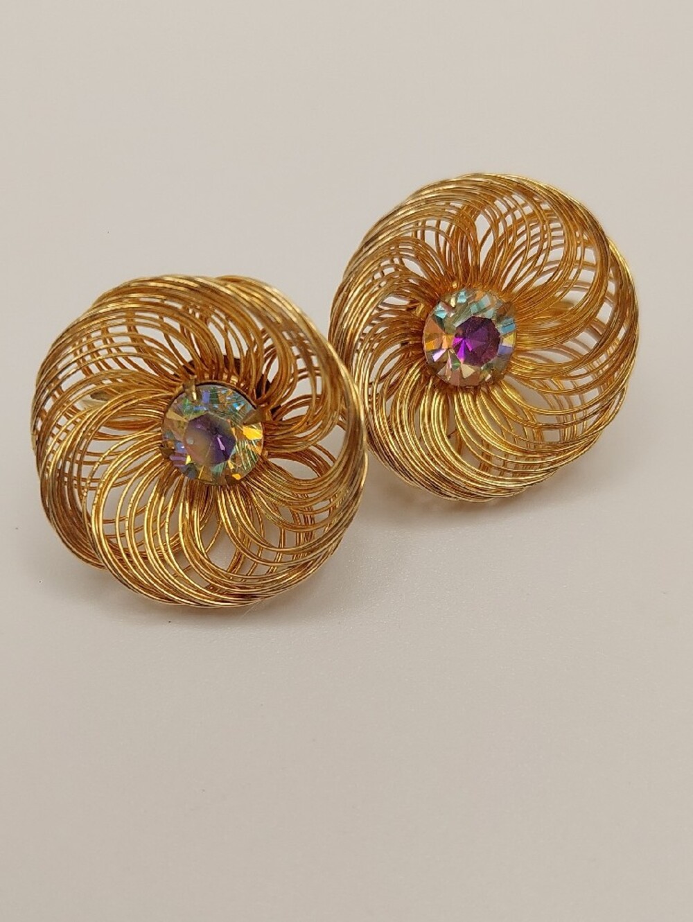 SARAH COVENTRY 1960 VTG Mid Century Mod Bud N Bloom Adjustable AB Clips - Picture 11 of 12